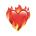 emoji heart fire